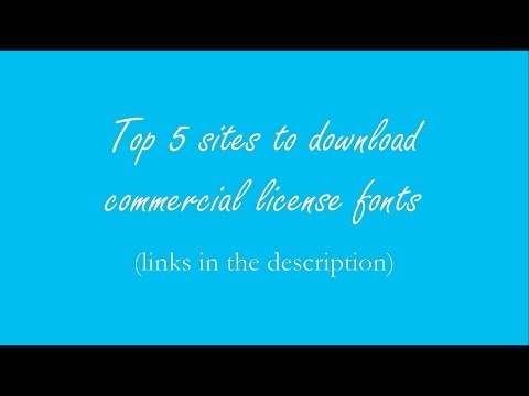 top 5 sites to download commercial license fonts