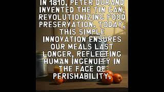 In 1810, Peter Durand invented the tin can, revolutionizing food preservation. Today, this simple...