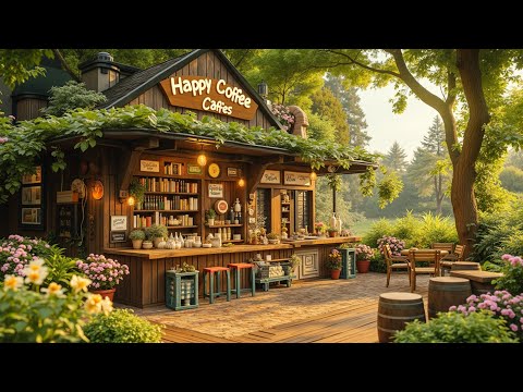 Chill Outdoor Coffee Vibes ☕ Bird Sounds & Coffee Jazz for Relaxation, Study & Background