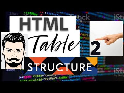 how to create HTML table structure.