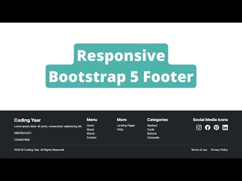 Bootstrap 5 Footer Template