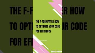The F-Formatter_ How to Optimize your Code for Efficiency  #coding #masterpython #pythontips
