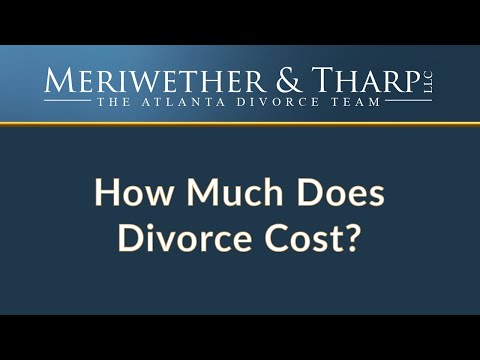 How much does divorce cost? | Meriwether & Tharp