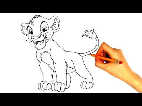 رسم سيمبا  -  الاسد الملك  - Draw Simba