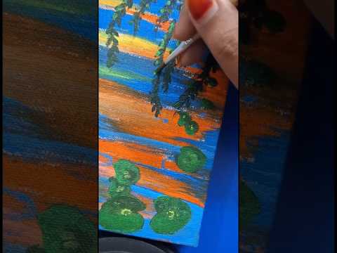 colourful lake of water lily  #painting #art #thoughtbox#drawing