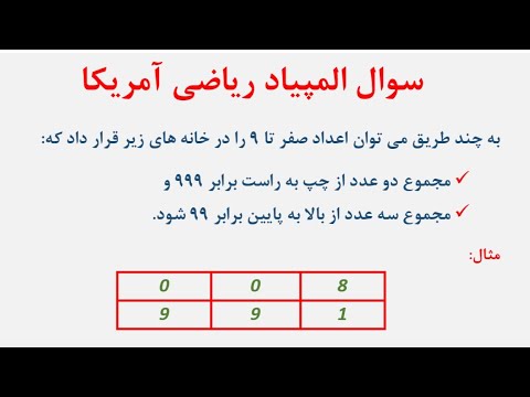 سوال المپیاد ریاضی آمریکا سال ۲۰۲۴| شما چطور حل می کنید؟