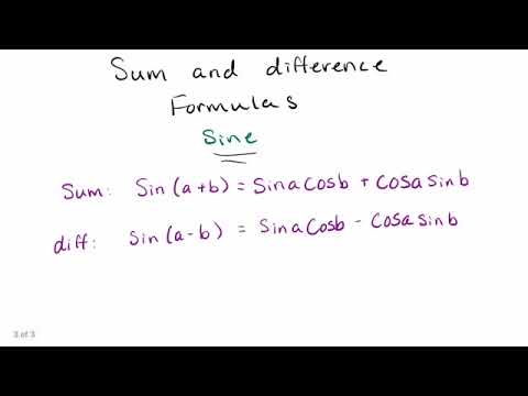 How to solve problems using sum and difference formulas for Sine