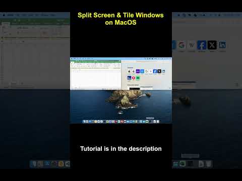 How to Split Screen and tile windows In MacOS #mac #macbook #shorts