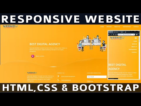 How To Create Complete Responsive Website Using HTML, CSS And Bootstrap Step By Step 2020