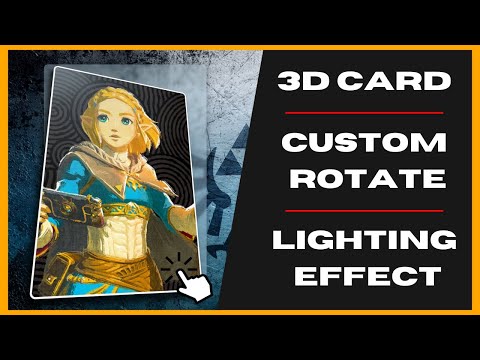 CSS & JS | Create An Amazing 3D Card Animation With Light Reflexion