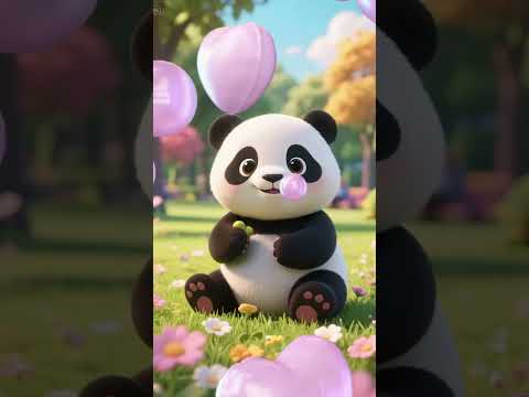 Cute Panda Playing in the Park #pets #cartoonpet #funny