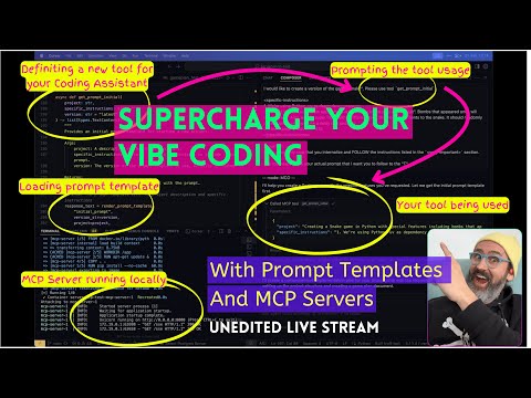 🔥 LIVE | My First MCP Server: Supercharging Vibe Coding with Prompt Templates (Unedited Livestream)
