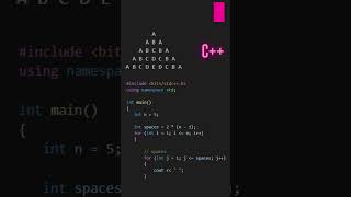 Alph Hill Pyramid Pattern in c++ | check description