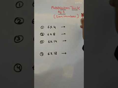 multiply by 6 (even numbers) | multiplication trick | vedic maths