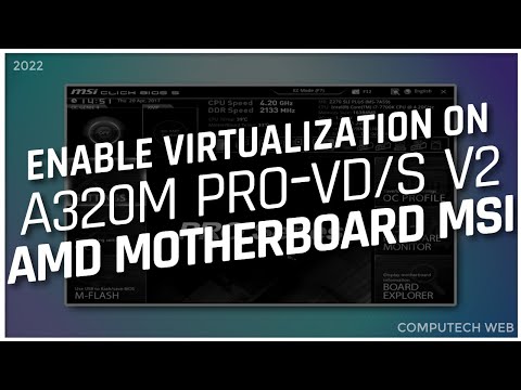 How to enable Virtualization in Windows 10 | MSI Motherboard A320M PRO | Virtualization on MSI Bios.