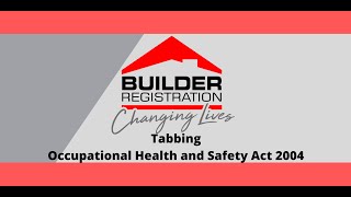 Tabbing #15 - Occupational Health and Safety Act 2004