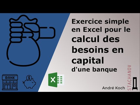 Exercice simple en Excel pour le calcul des besoins en capital d'une banque.