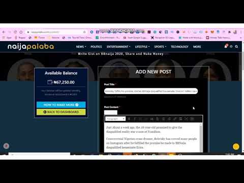 Make money Online in 2020 - How to Post on Naijapalaba News Hub - 1