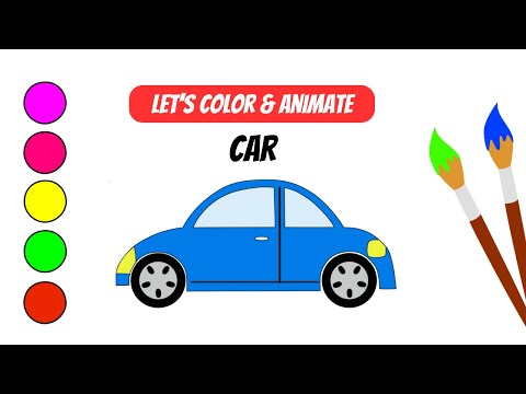 Car Coloring and Animation for Kids and Toddlers | Preschool learning for toddlers