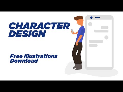 Character Design : Flat style illustration | Download illustration free
