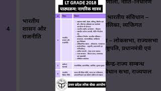LT Grade 2018 Civics Syllabus #ltgrade #teacher #vacancy #uppsc #tgt #civics #syllabus
