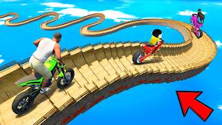 SHINCHAN AND FRANKLIN WENT INTO THE CURVY MEGA RAMP PARKOUR CHALLENGE GTA 5