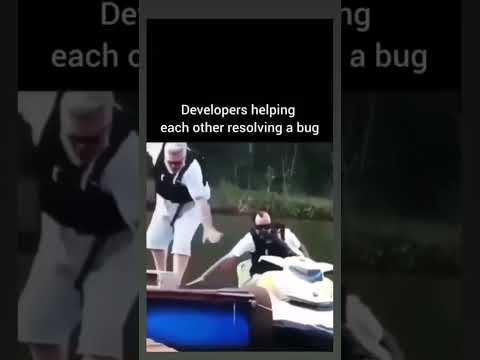 developers helping each other resolving a bug 😅 #viral #shorts #coding #memes #views