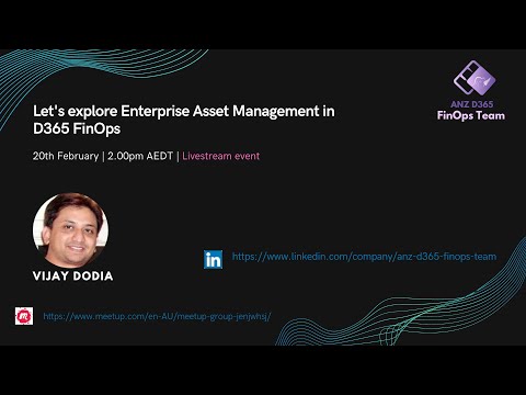 Let's explore EAM   Enterprise Asset Management module of D365FO