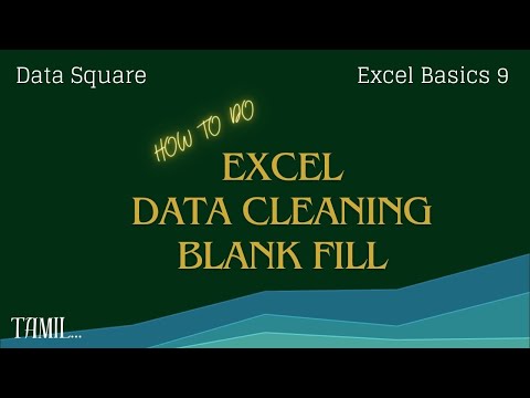 Excel Data Cleaning Blank Fill Excel Basics 9 DATA SQUARE