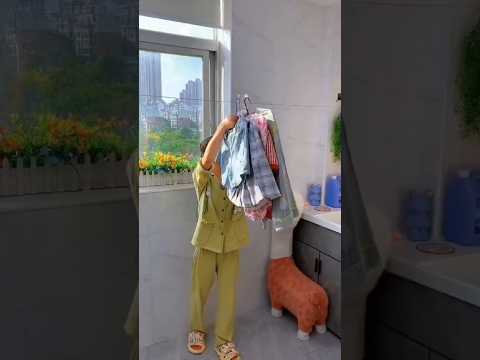 "Keep your space tidy with our retractable hanger#solution #hanger #reels #shorts #trending #space