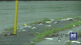 Illegal trash dumping on I-391 on-ramp in Chicopee