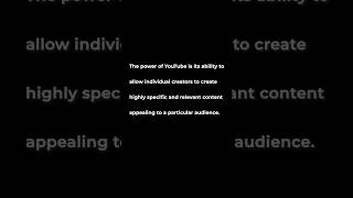 The POWER of YouTube #youtubegrowth #personalbrand #digitalcreator #startayoutubechannel