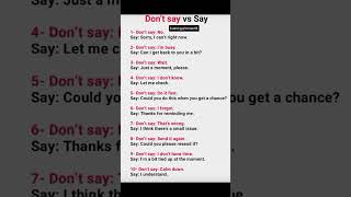 Don’t Say ❌ Say This Instead ✅ | Speak Better English