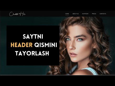 Website header qismini tayorlash | HTML CSS | Figma |