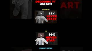 I created Decoding Yt likhe video in Alight Motion | #decodingyt  #alightmotion