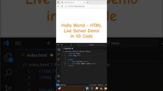 Hello World — Live Server Demo for Beginners #html #liveserver  #webdevelopment #codingforbeginners