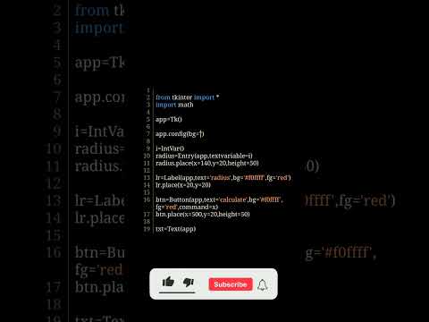 create a gui program by tkinter for calculate volume sphere