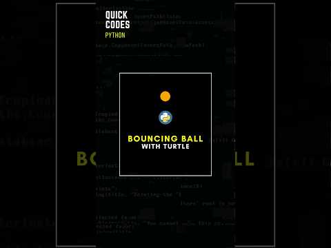 Bouncing ball⚽with python Turtle #python #turtle #turtlepython #coding #programming