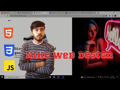 Creating Landing Page using HTML,CSS & JavaScript || Nike Web Design  -01|| Responsive Landing Page