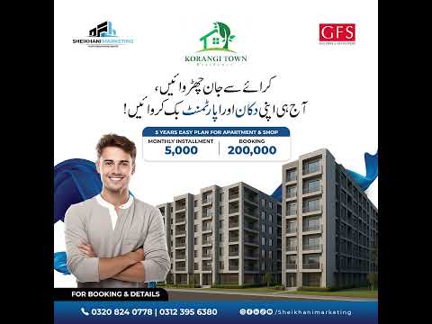 Now become the proud owner of your Apartment or Shop with an easy installment plan.