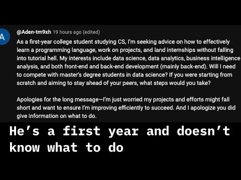 replying to the first year cs student who doesn't know what to do in tech