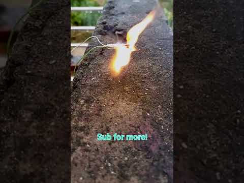 DIY ROCKET Ignitor burn slow-mo.