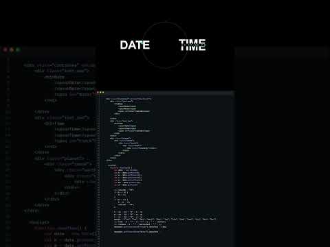 CSS Date - Time Reveal Animation Effect | getdate() |