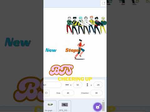 Simple scratch game to play with BTS boys cheering you up