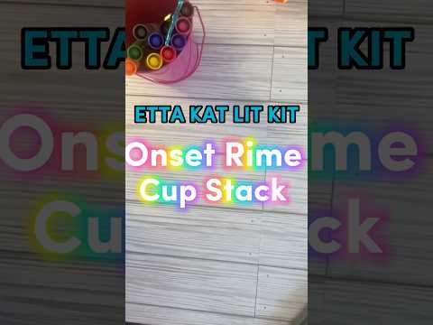 #EttaKatLitKit - Onset Rime Cup Stack  #SOR #earlyliteracy #literacy  #prek #kinder
