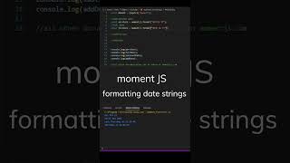 Super Simple date formatting using moment.js #javascript #coding #shorts