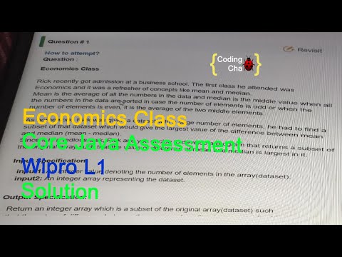Economics Class || Core Java Developer || Wipro L1 || Assessment Solution