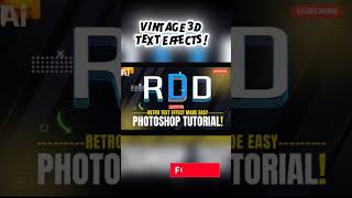 Create Vintage 3D Text 🕰️ – Step-by-Step Guide! 🎨