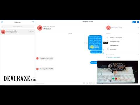 Turn Led Lights On/Off using Facebook Messenger Chat