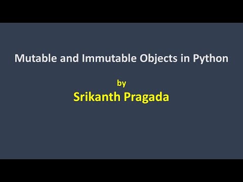 Mutable and Immutable objects in Python